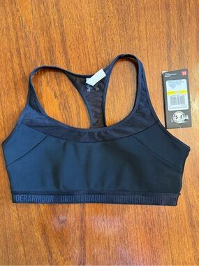 Under Armour Black Racerback Medium-Support Sports Bra